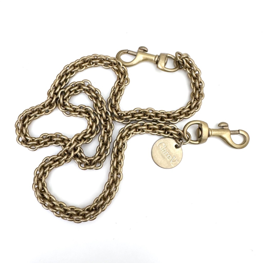 Clare V Thick Brass Chain Shoulder Strap